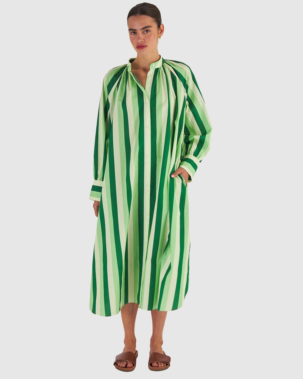 Multi Stripe Shirt Dress