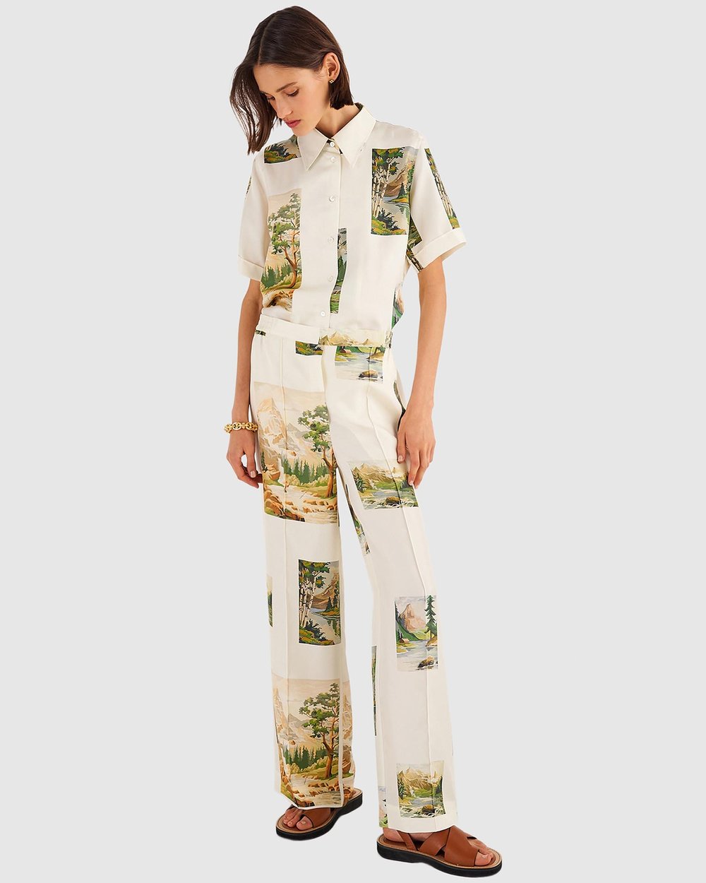 Camp Print Pj Pants