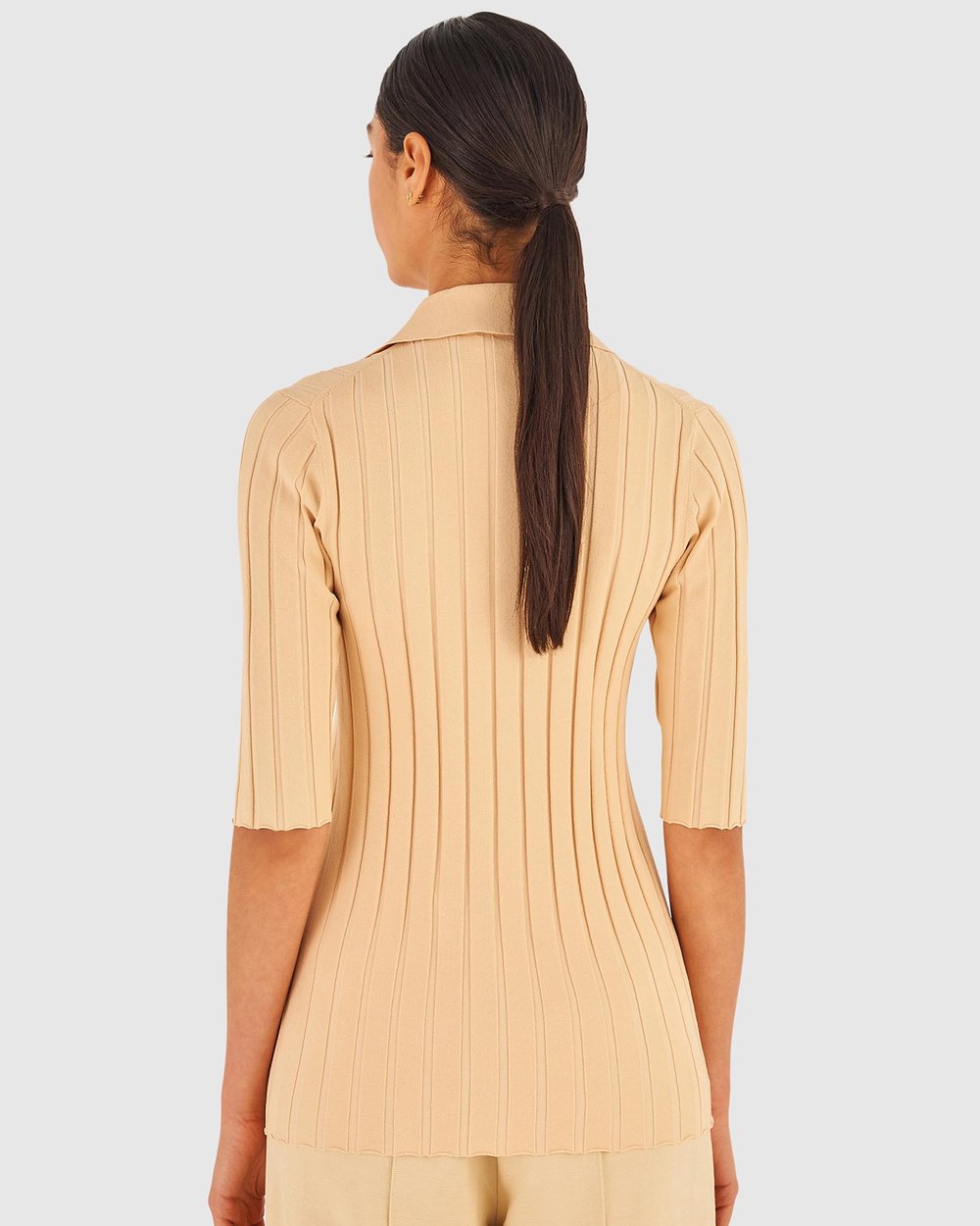 Half Sleeve Rib Cardi