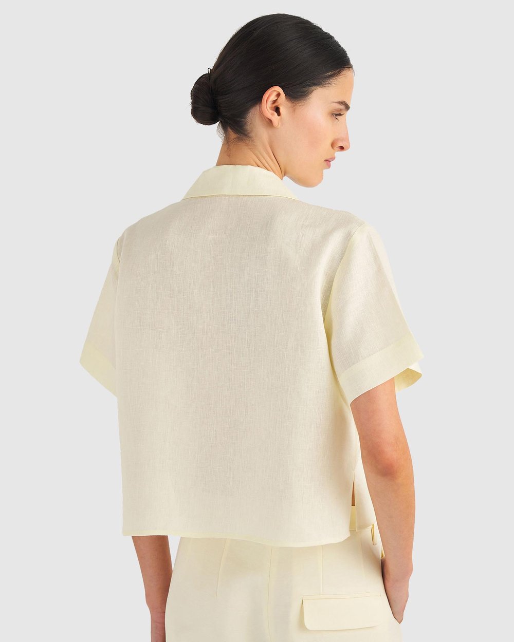 Crop Lace Poppy Camp Shirt