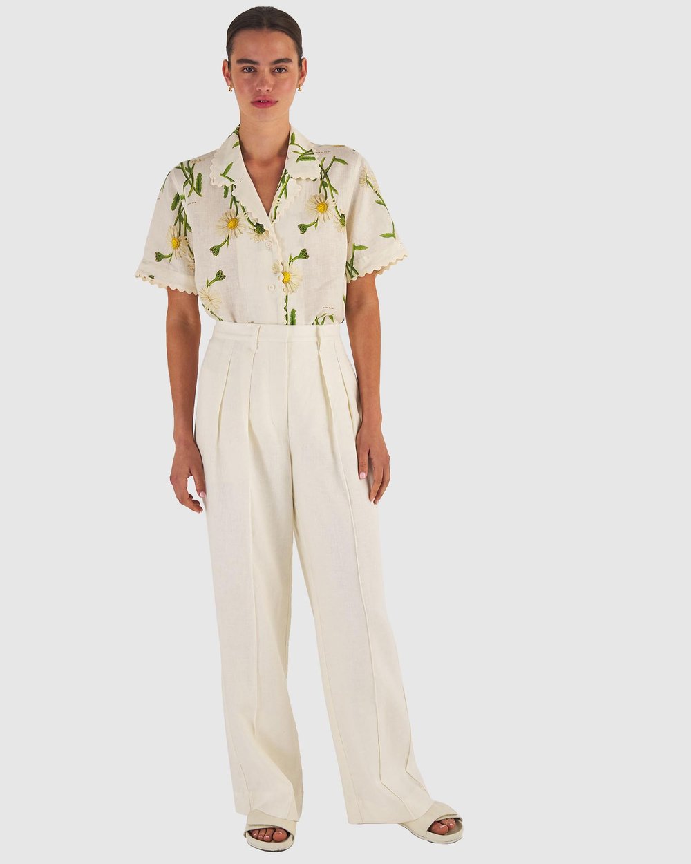 High Waist Pleat Pants