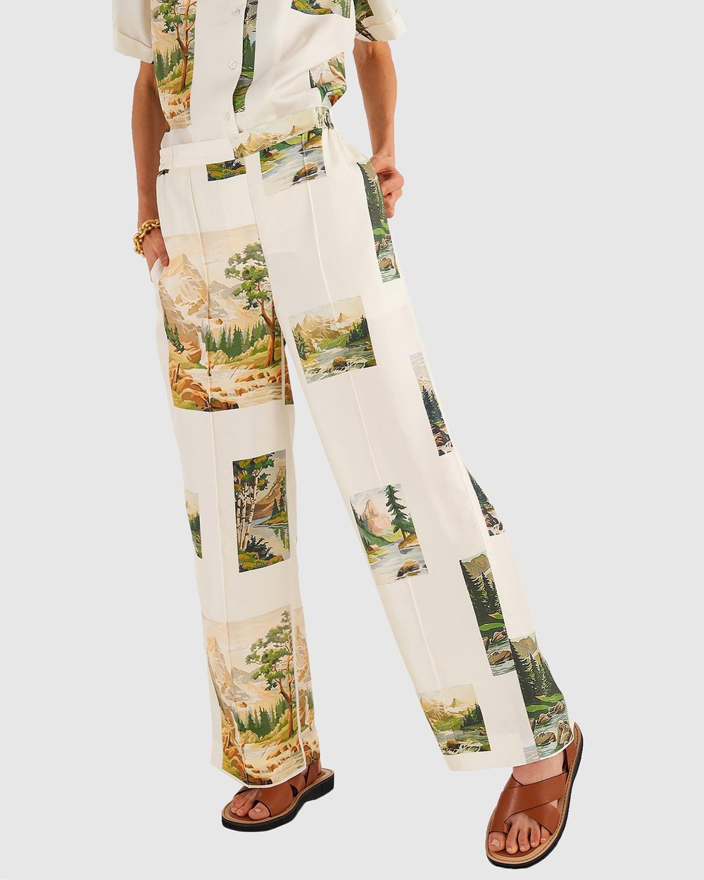 Camp Print Pj Pants