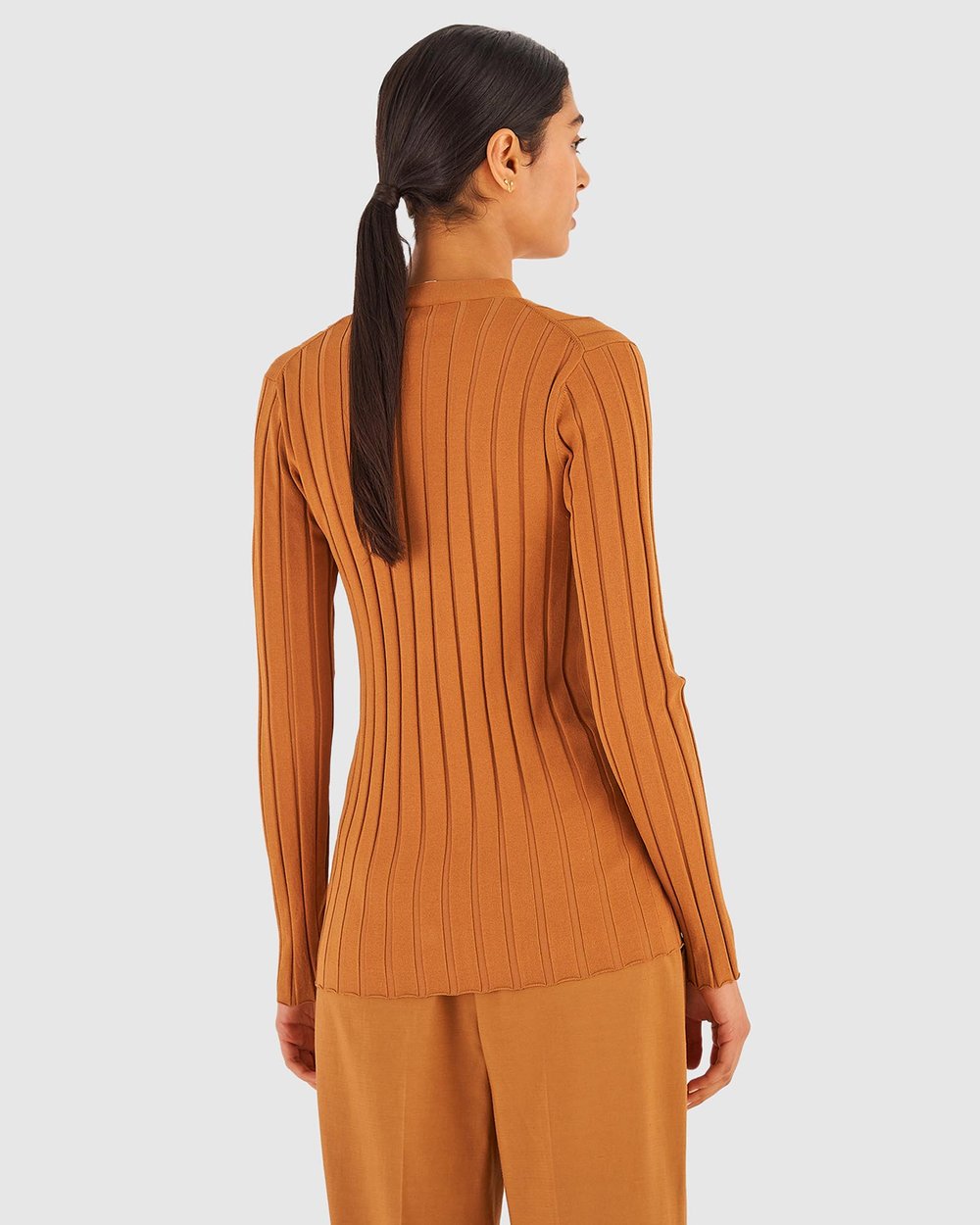 Long Sleeve Rib Cardi