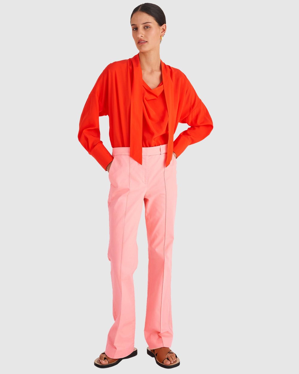 Drill Wide Leg Pants