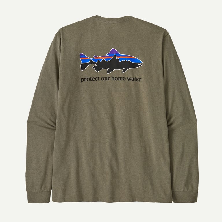 Patagonia Men's Long-Sleeved Home Water Trout Responsibili-Tee&reg;