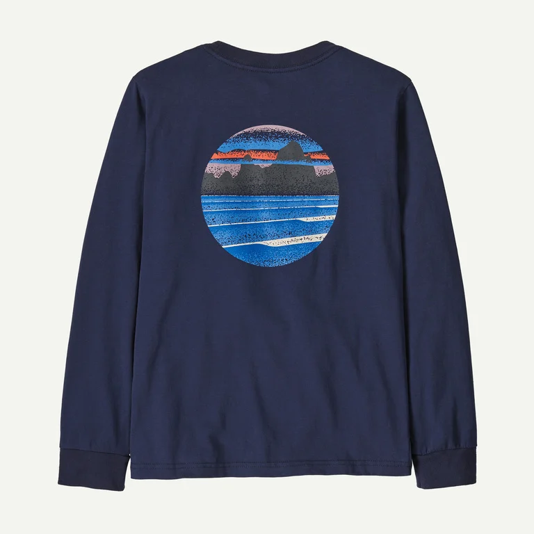 Patagonia Kids' Long-Sleeved Skyline Stencil T-Shirt