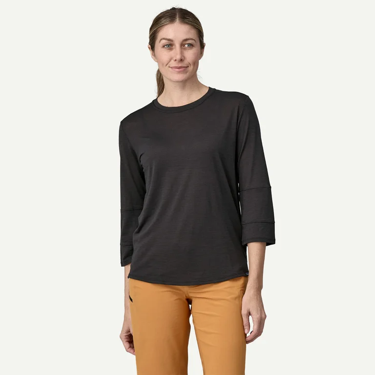 Patagonia Women's Merino Blend 3/4-Sleeved Bike Jersey Shirt