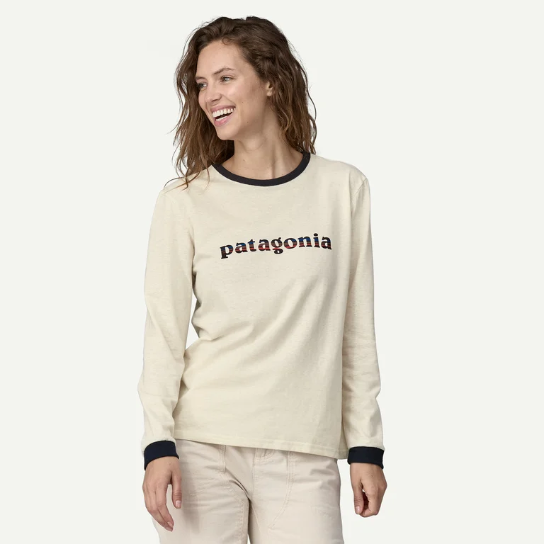 Patagonia Women's Long-Sleeved '73 Text Logo Responsibili-Tee&reg;