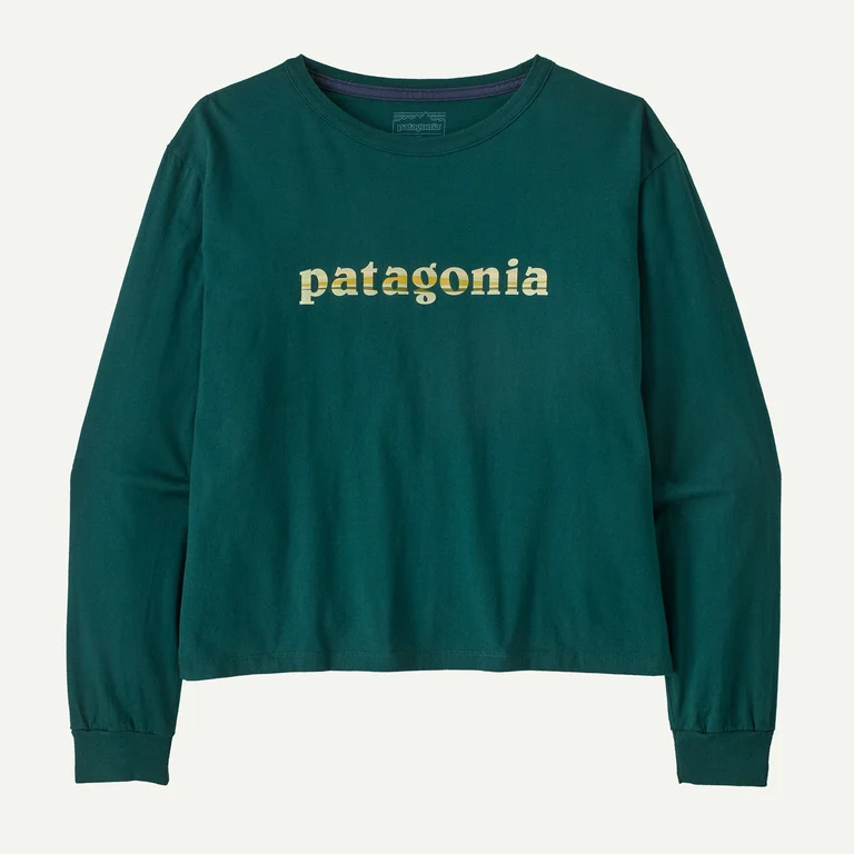 Patagonia Women's Long-Sleeved '73 Text Logo Easy-Cut Organic Shirt