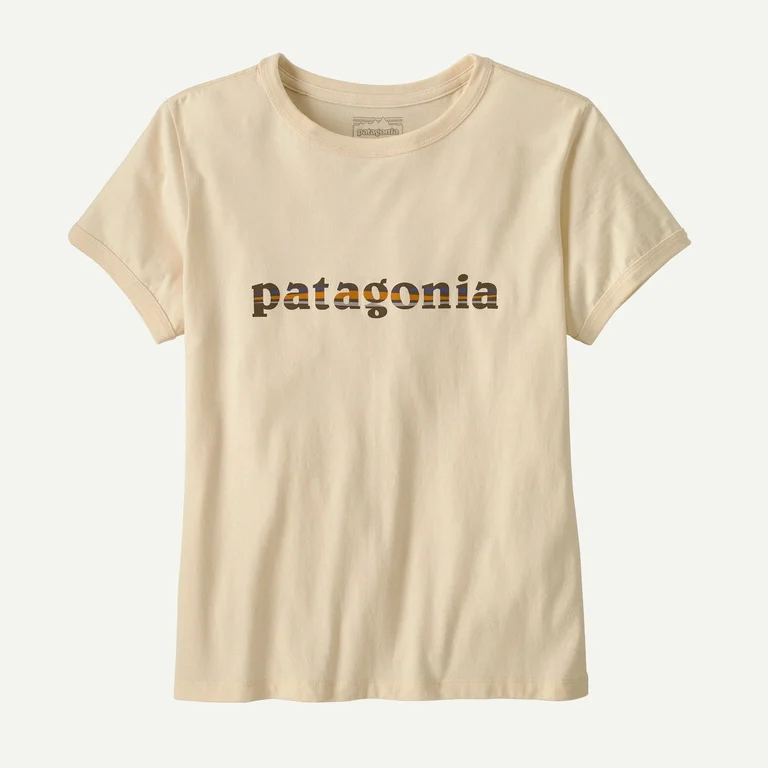 Patagonia Women's '73 Text Logo Organic Cotton Ringer Tee