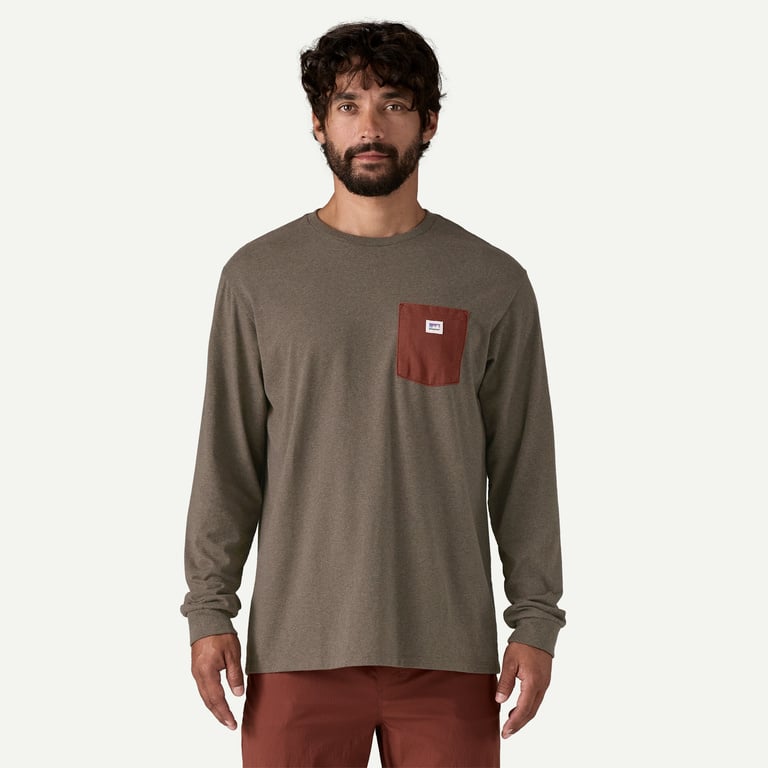 Patagonia Men's Long-Sleeved Shop Sticker Pocket Responsibili-Tee&reg;