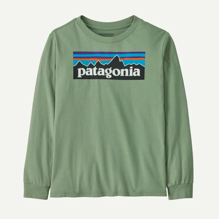 Patagonia Kids' Long-Sleeved P-6 Logo T-Shirt