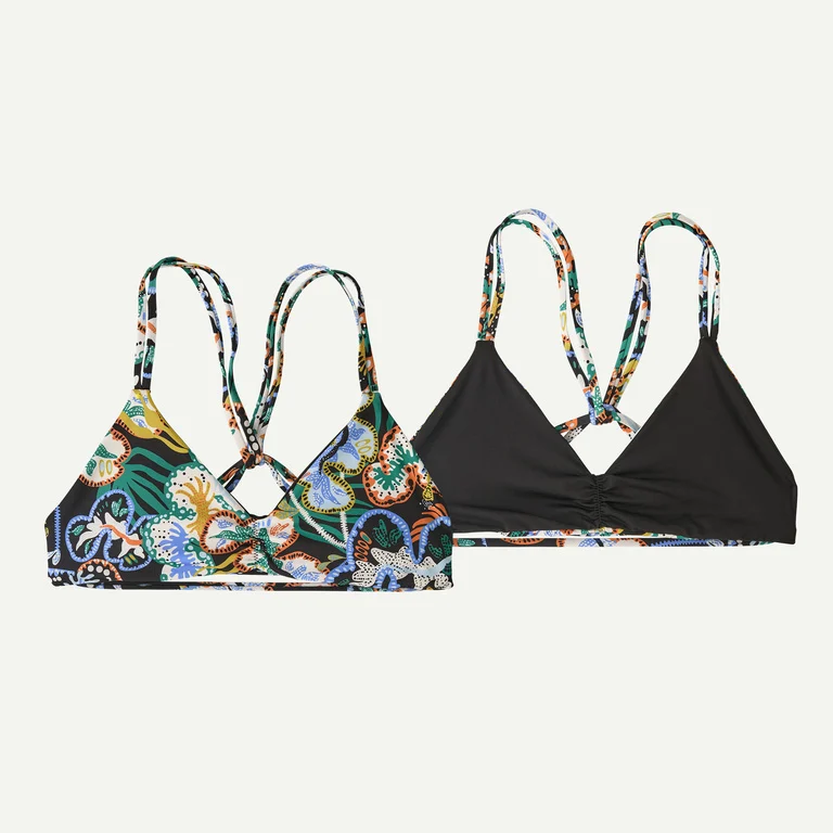 Patagonia Women's Reversible Seaglass Bay Halter Bikini Top