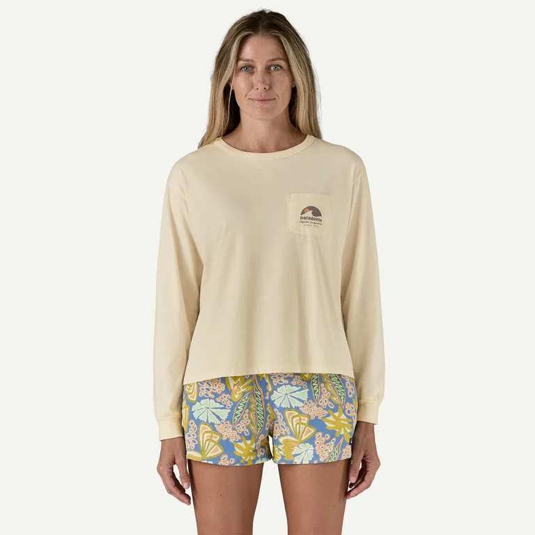 Patagonia Women's Long-Sleeved Applied Imagination Easy-Cut Organic Pocket T-Shirt