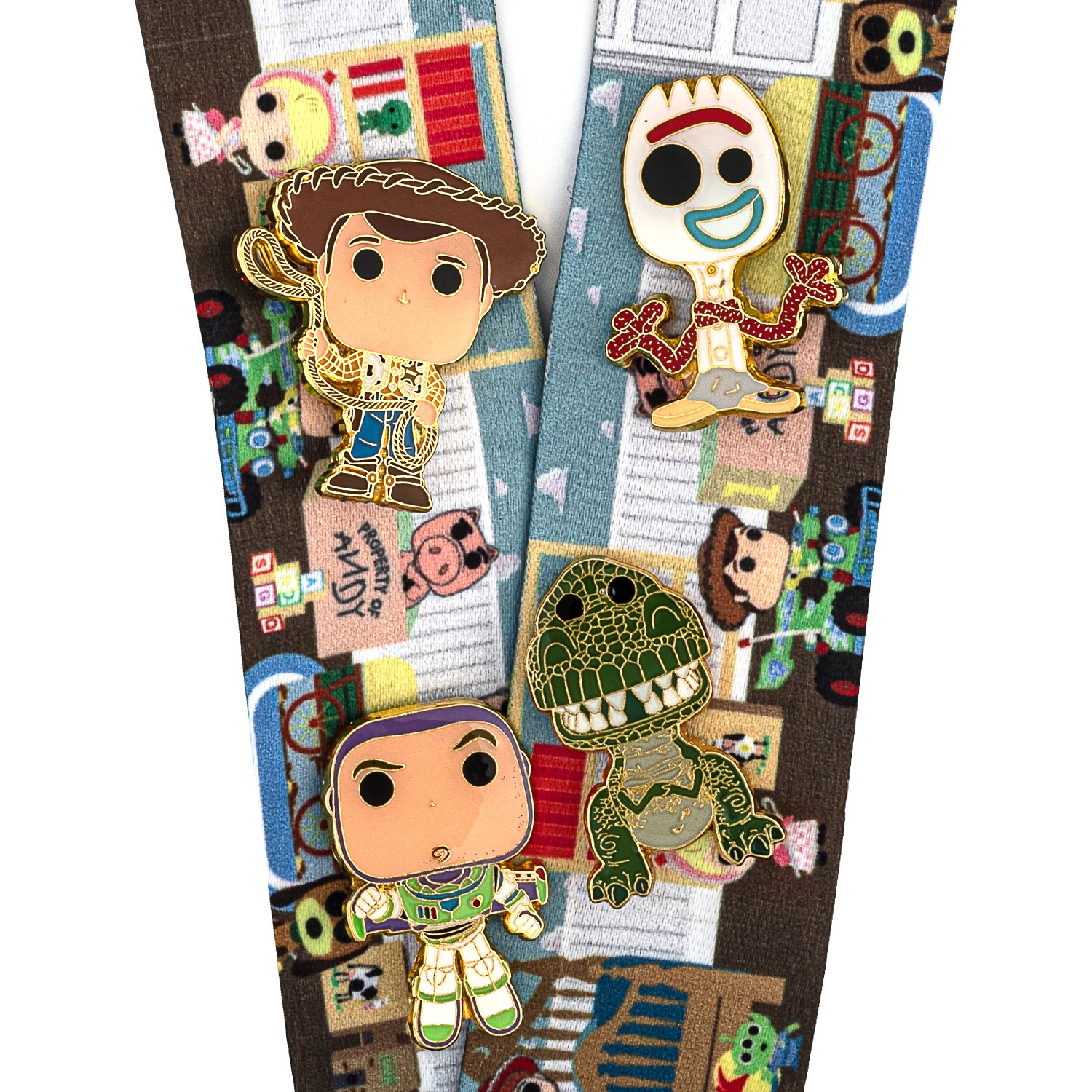 Funko Pop! by Loungefly Pixar Toy Story Lanyard with Cardholder & 4 Enamel Pins