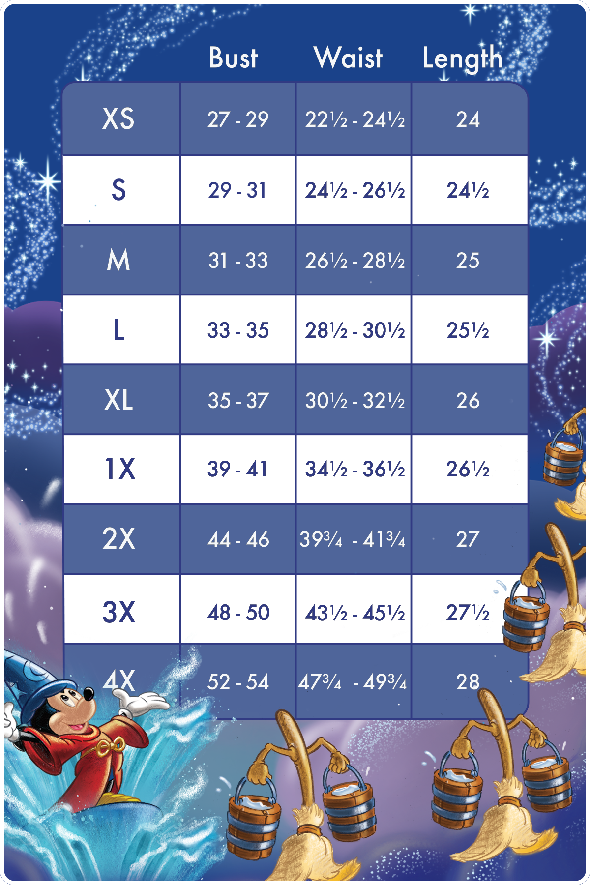 Disney Stitch Shoppe Fantasia Broom  Kelly  Fashion Top