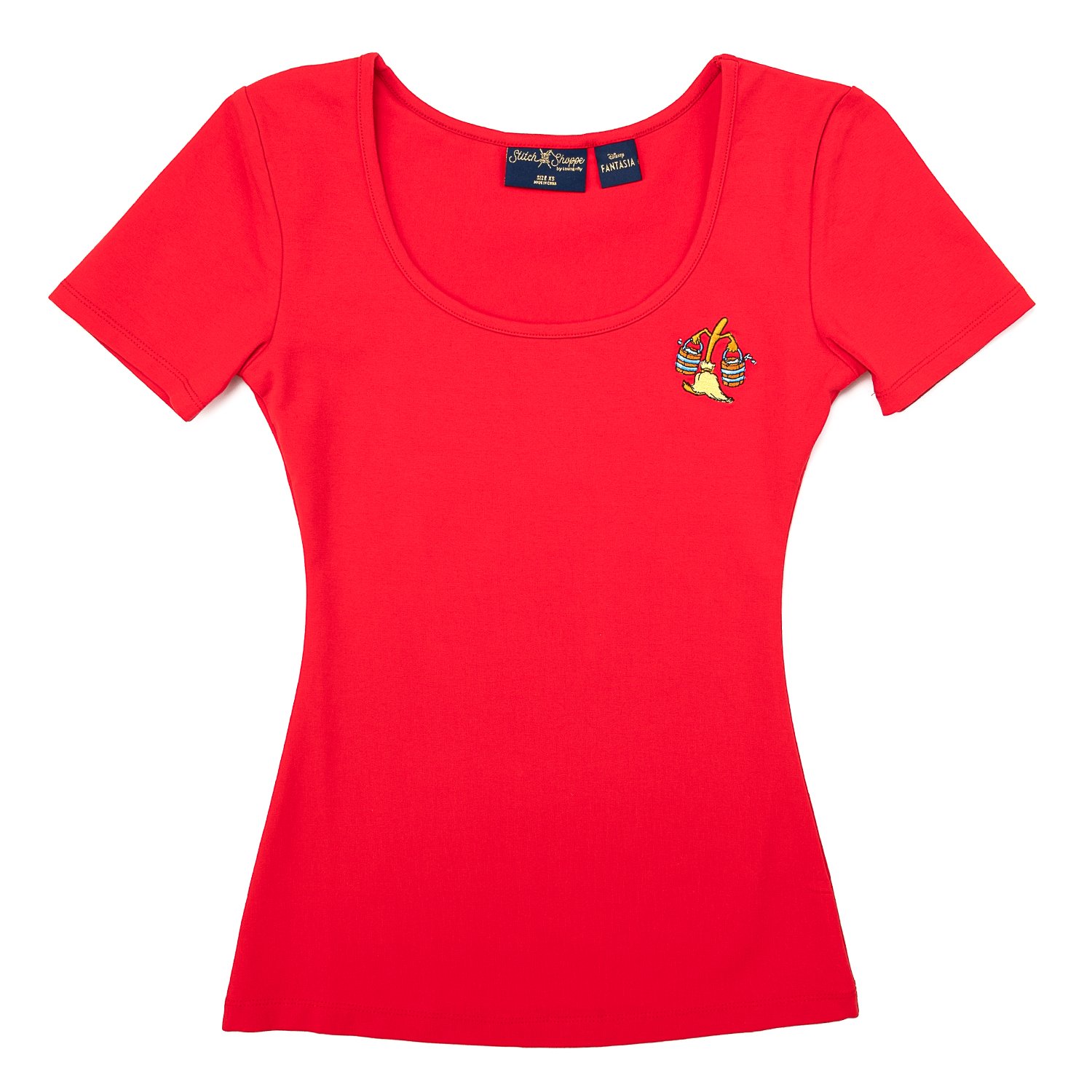 Disney Stitch Shoppe Fantasia Broom  Kelly  Fashion Top