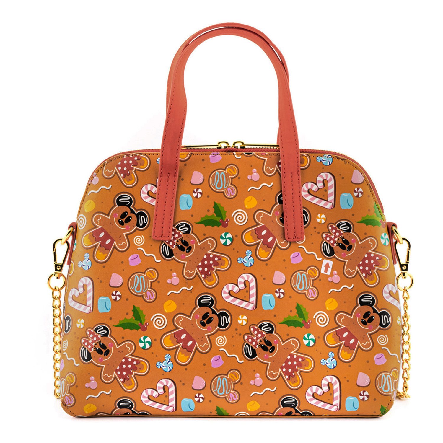 Disney Gingerbread Mickey and Minnie Mouse Crossbody Bag