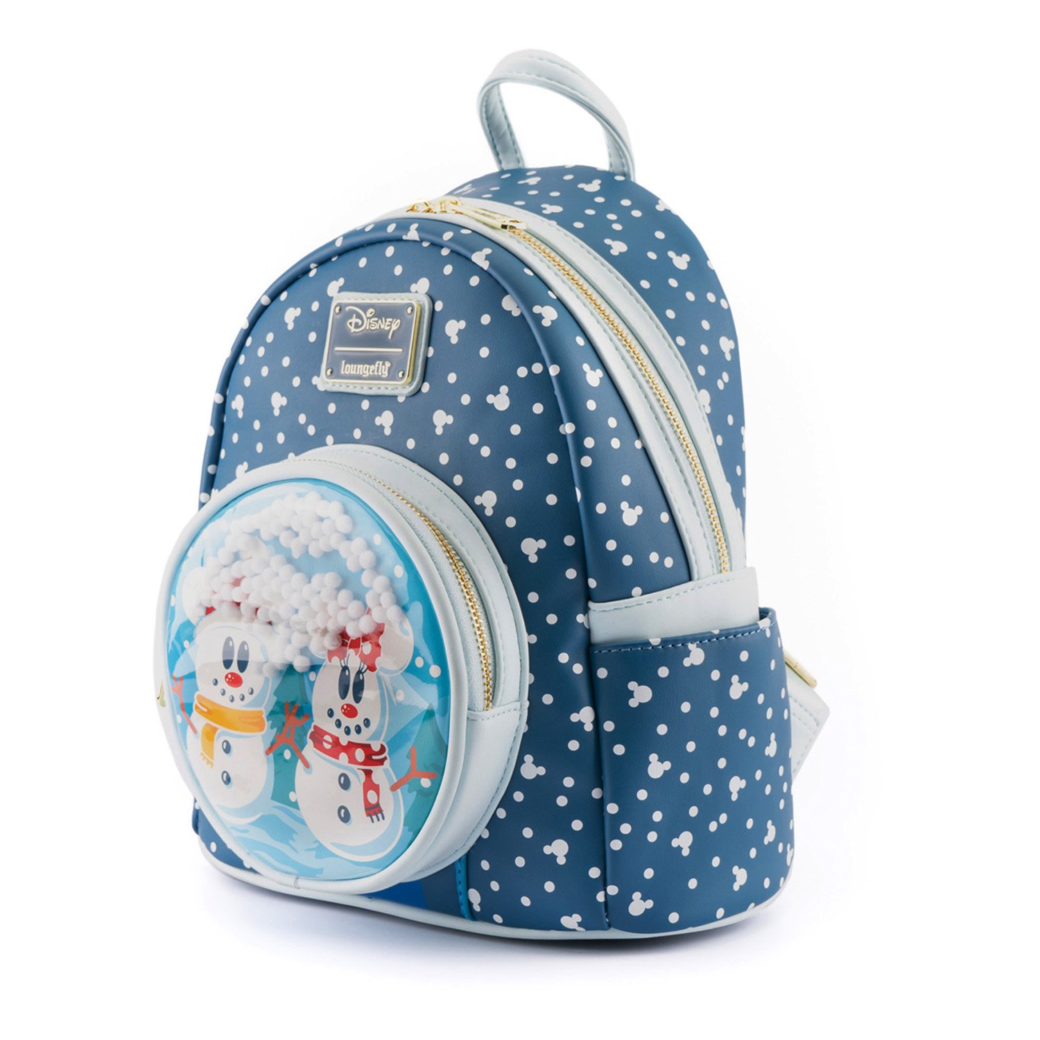 Disney Snowman Mickey and Minnie Mouse Snow Globe Mini Backpack