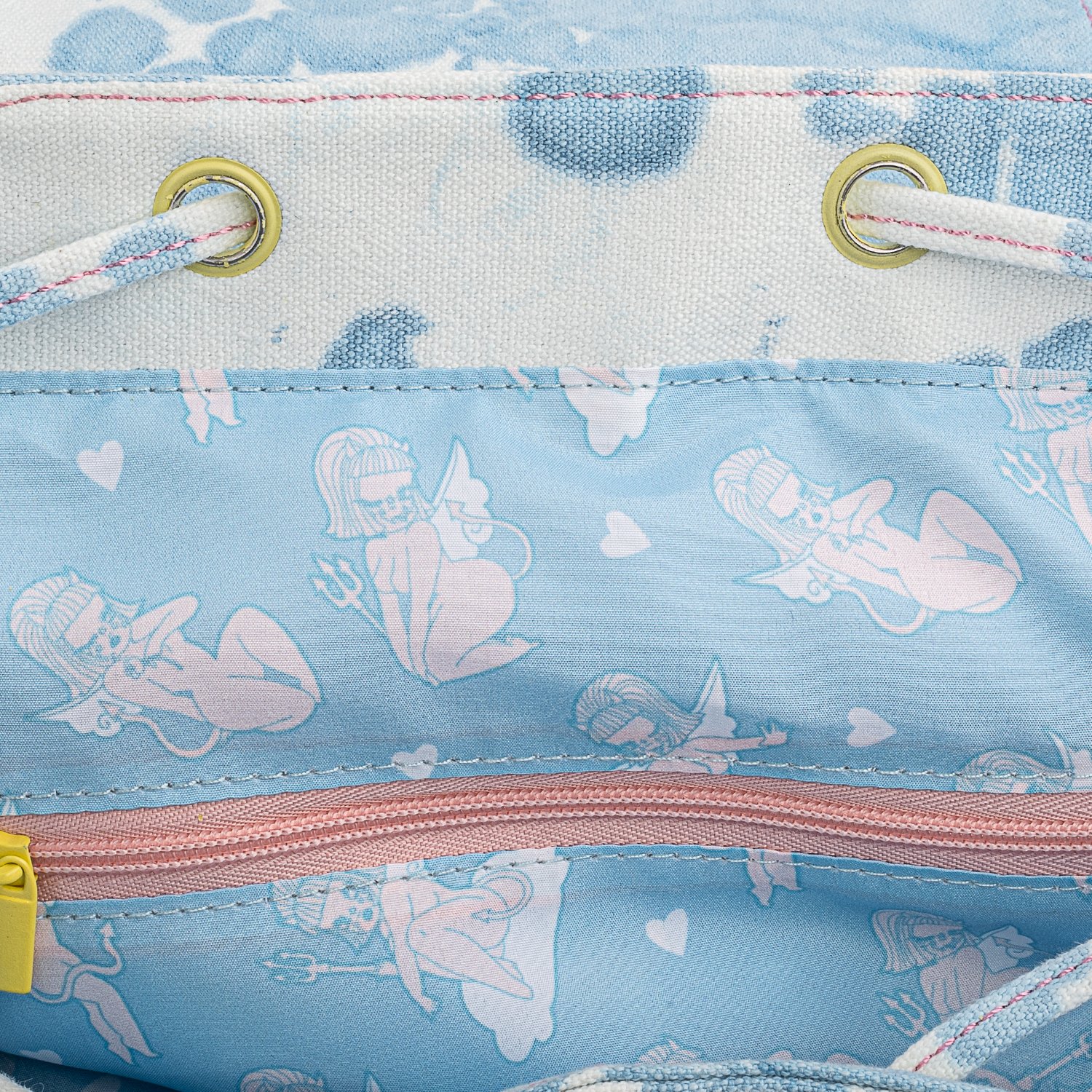 Valfré Lucy Blue Acid Wash Denim Mini Backpack