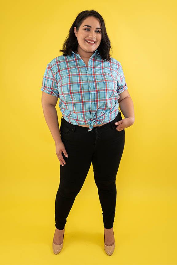 Stitch Shoppe by Loungefly Marvel Thor Plaid Unisex  Derrick  Woven Button Front Shirt