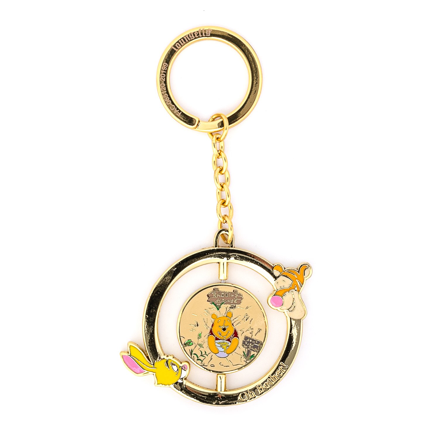 Disney Winnie the Pooh Spinning Enamel Keychain