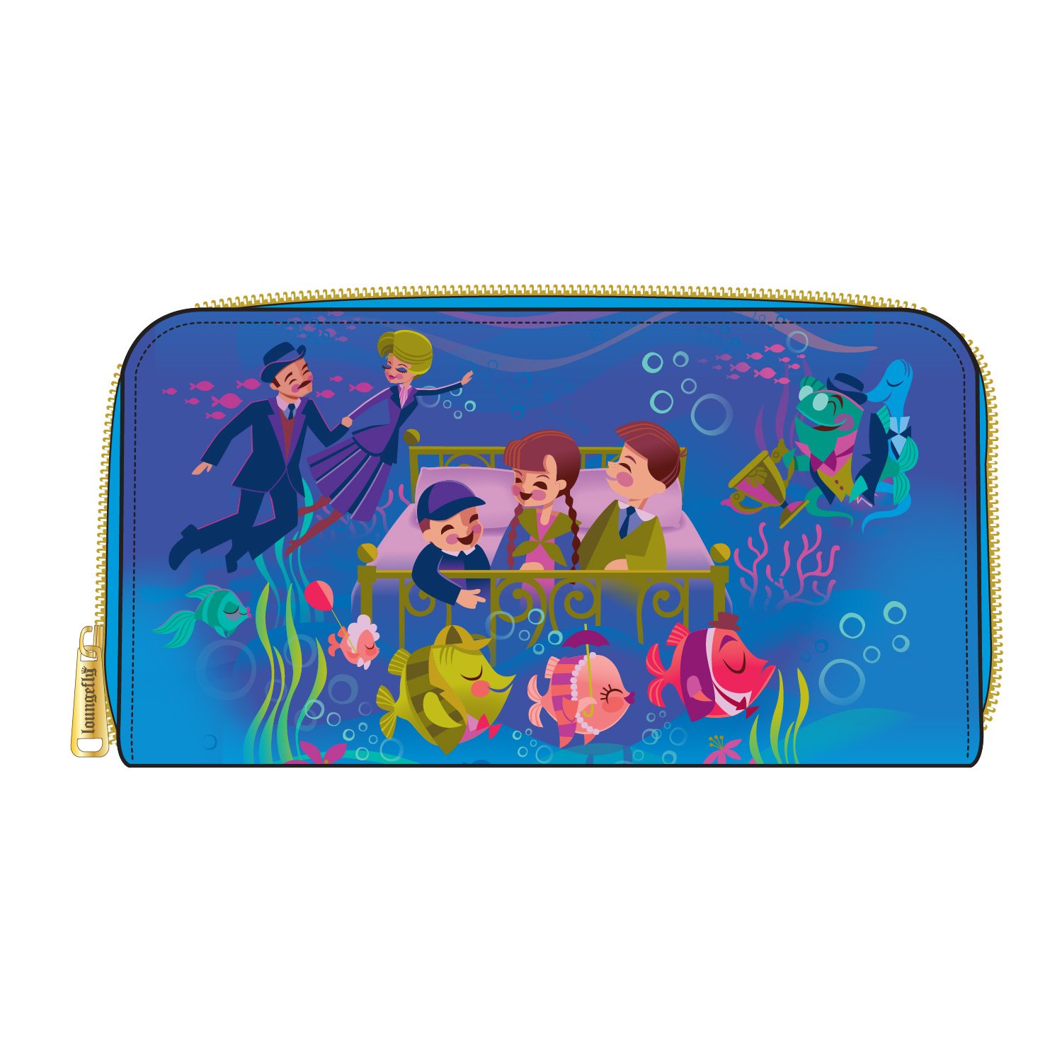 Disney Bedknobs and Broomsticks Underwater Zip Around Wallet