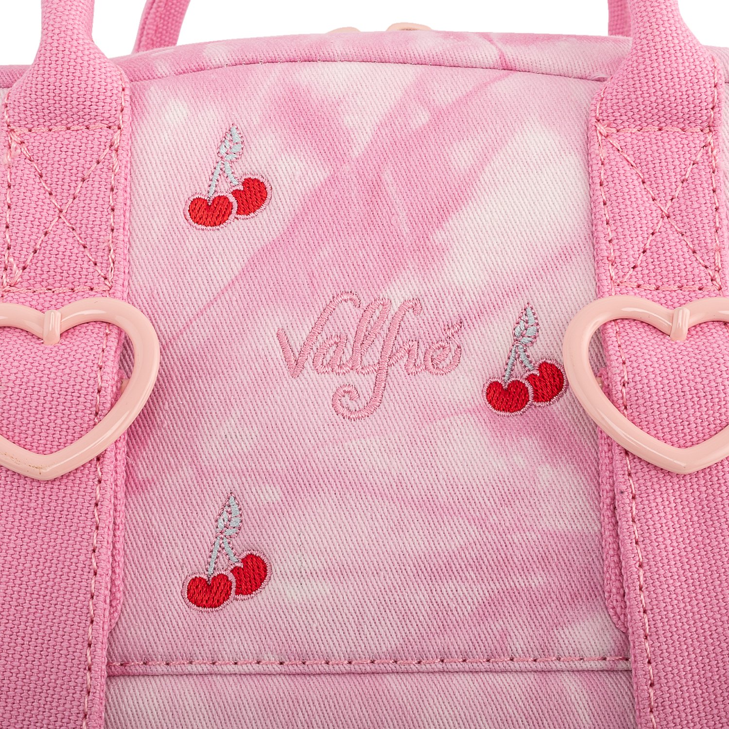 Valfré Lucy Pink Acid Wash Cherry Denim Mini Backpack