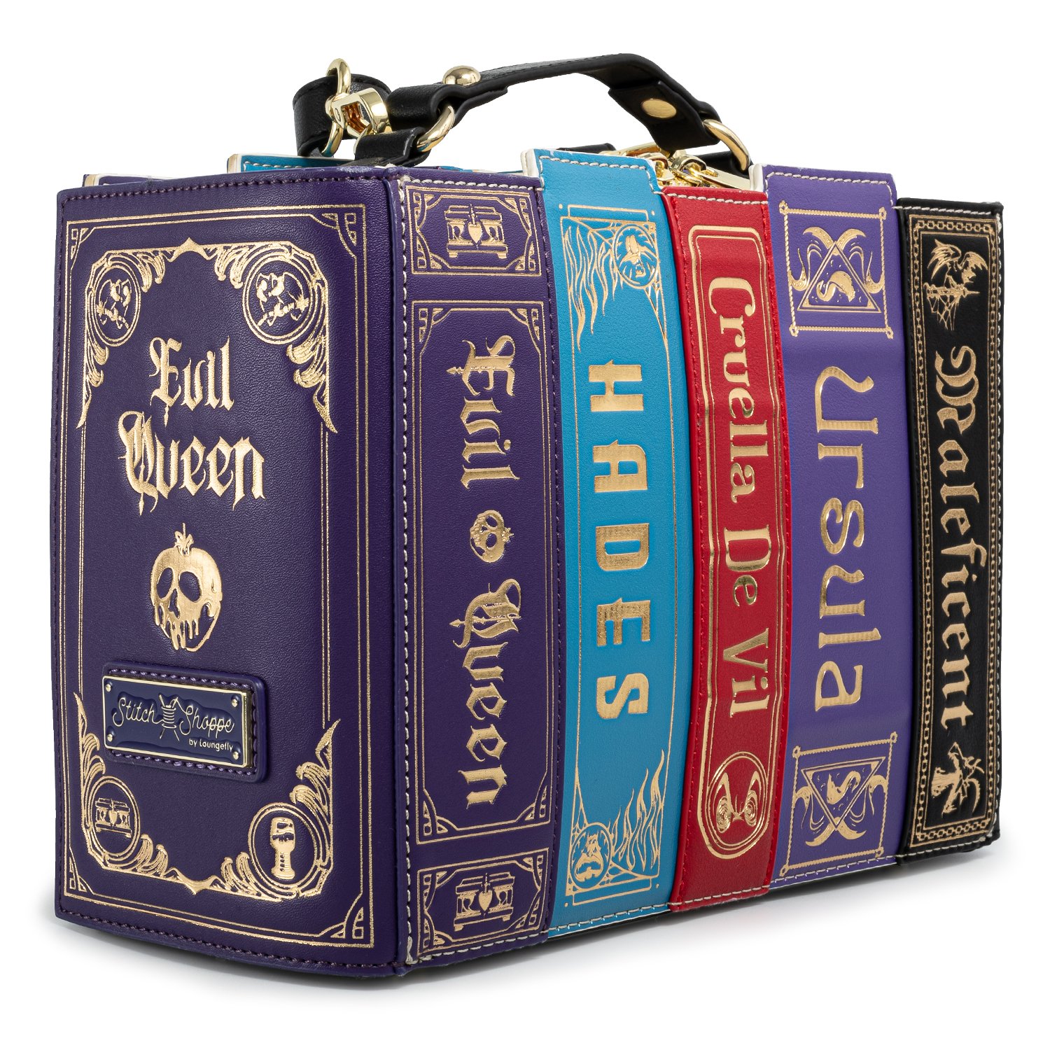 Exclusive - Disney Stitch Shoppe Villains Books Crossbody Bag