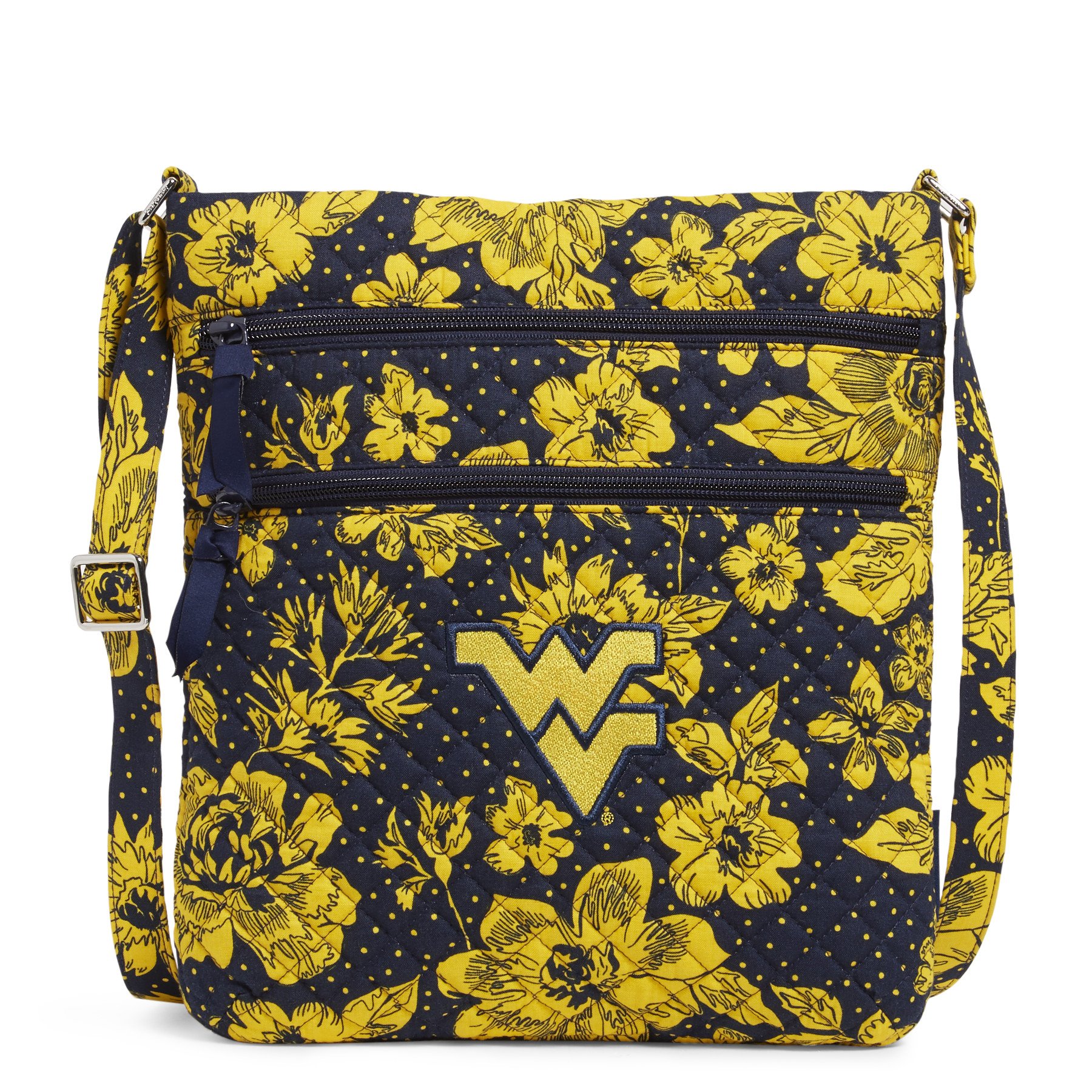 Collegiate Triple Zip Hipster Crossbody Bag