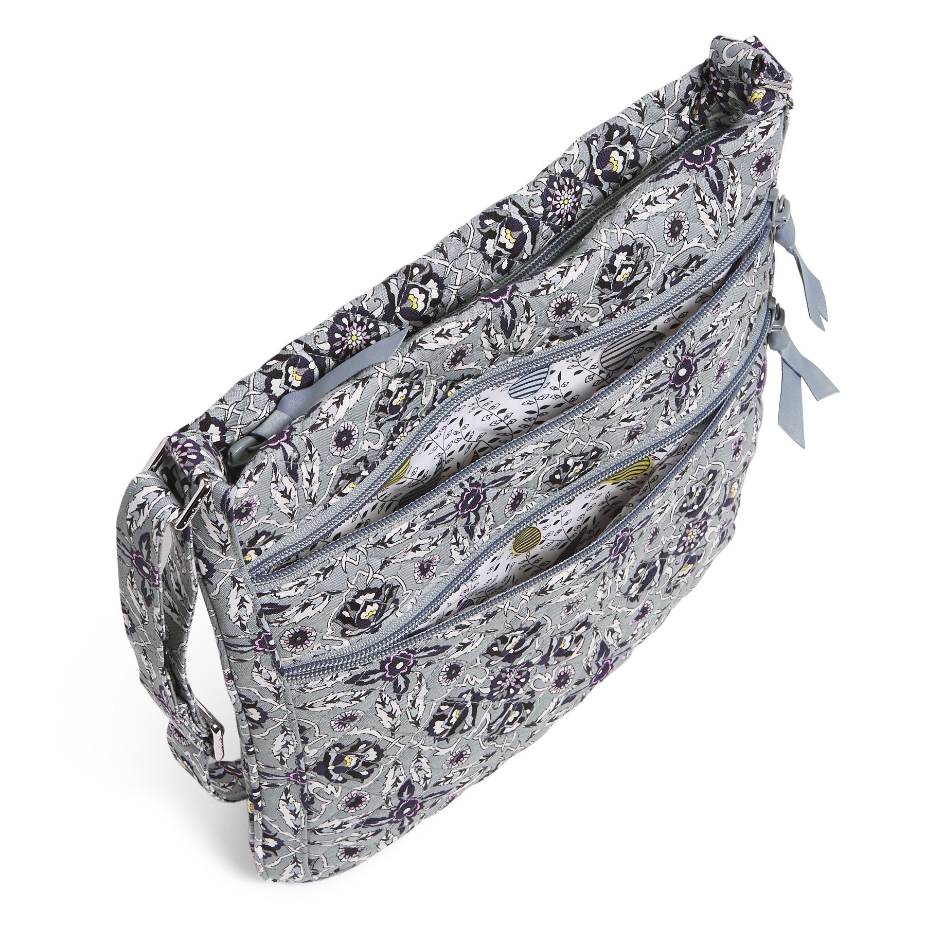 Triple Zip Hipster Crossbody Bag