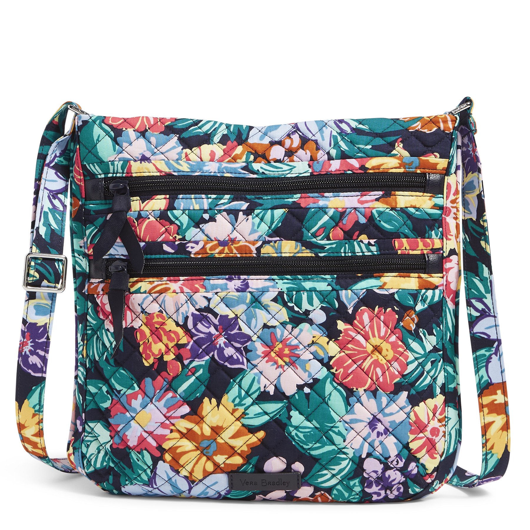 Triple Zip Hipster Crossbody Bag