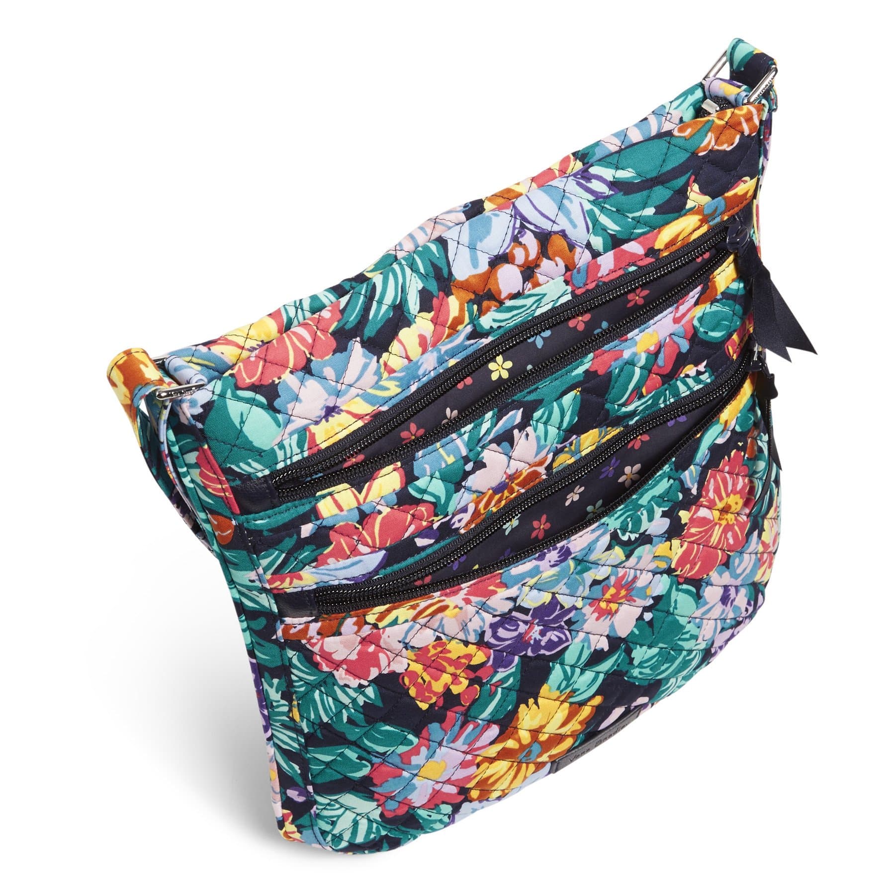 Triple Zip Hipster Crossbody Bag