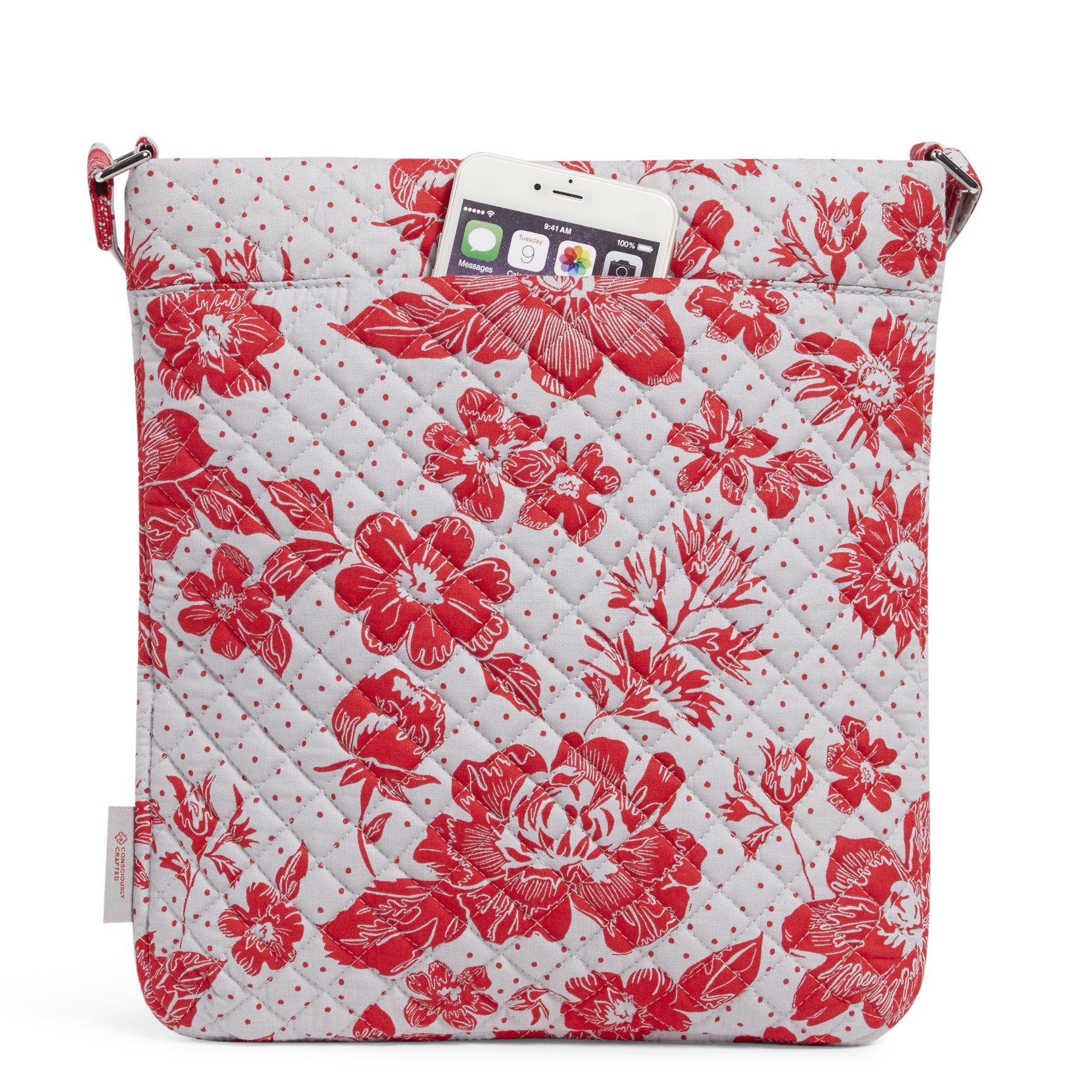 Collegiate Triple Zip Hipster Crossbody Bag