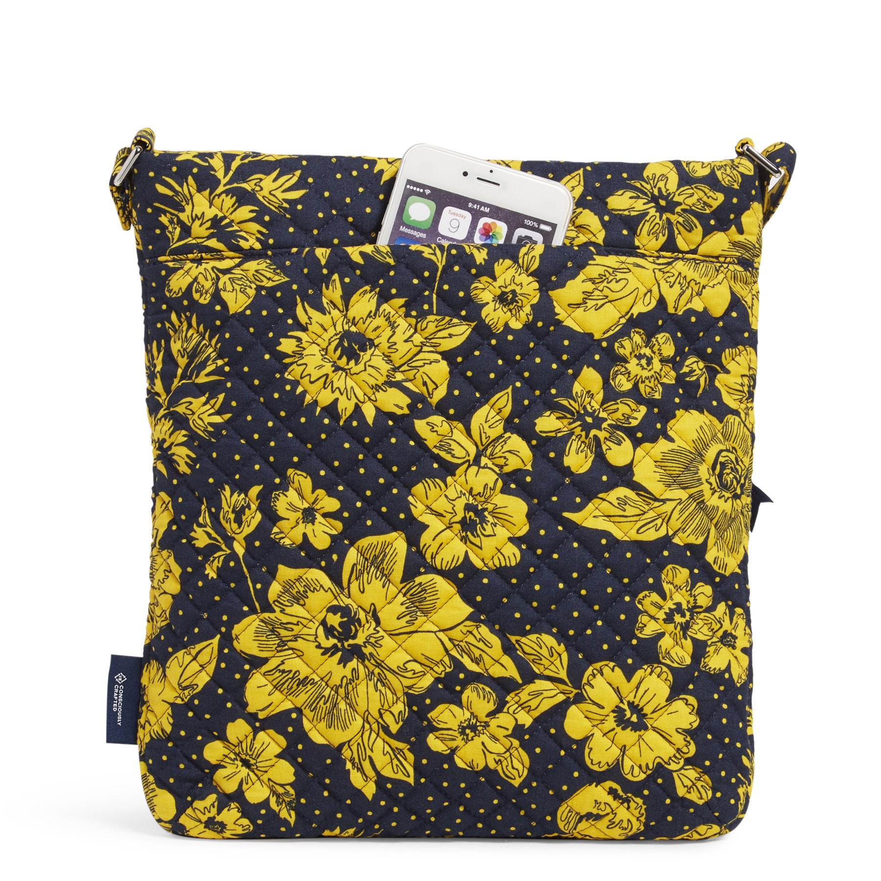 Collegiate Triple Zip Hipster Crossbody Bag