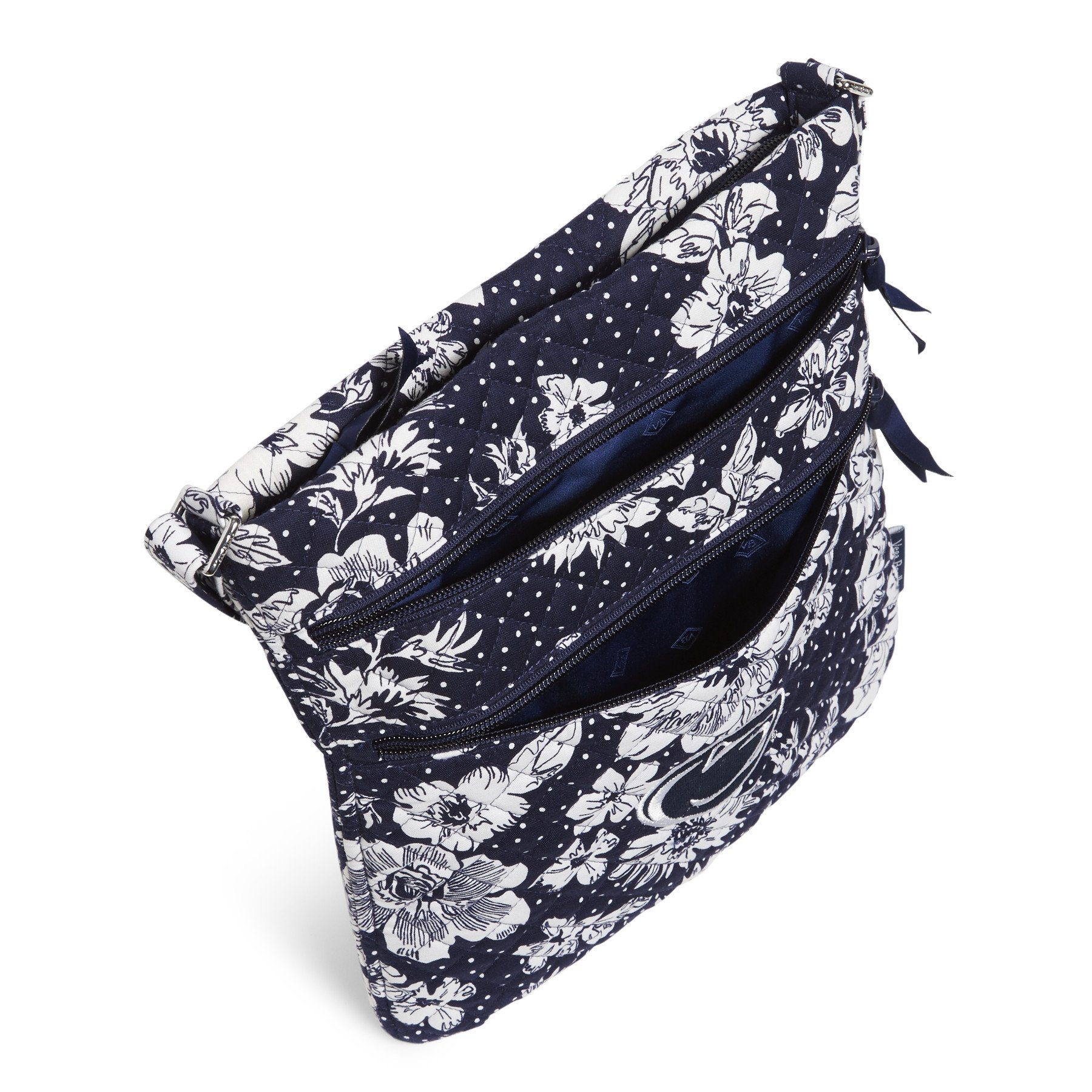 Collegiate Triple Zip Hipster Crossbody Bag