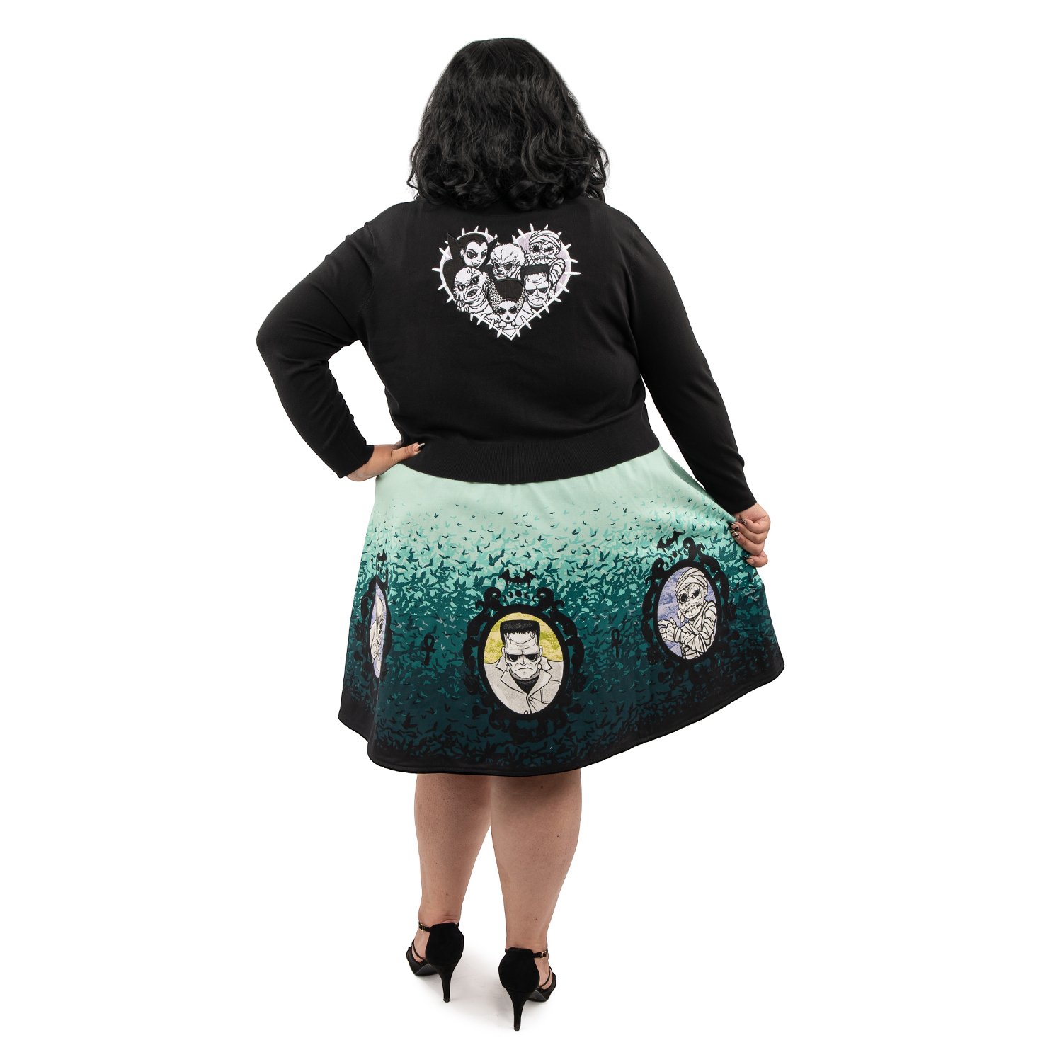 Universal Monsters Stitch Shoppe  Alexa  Cropped Cardigan Sweater