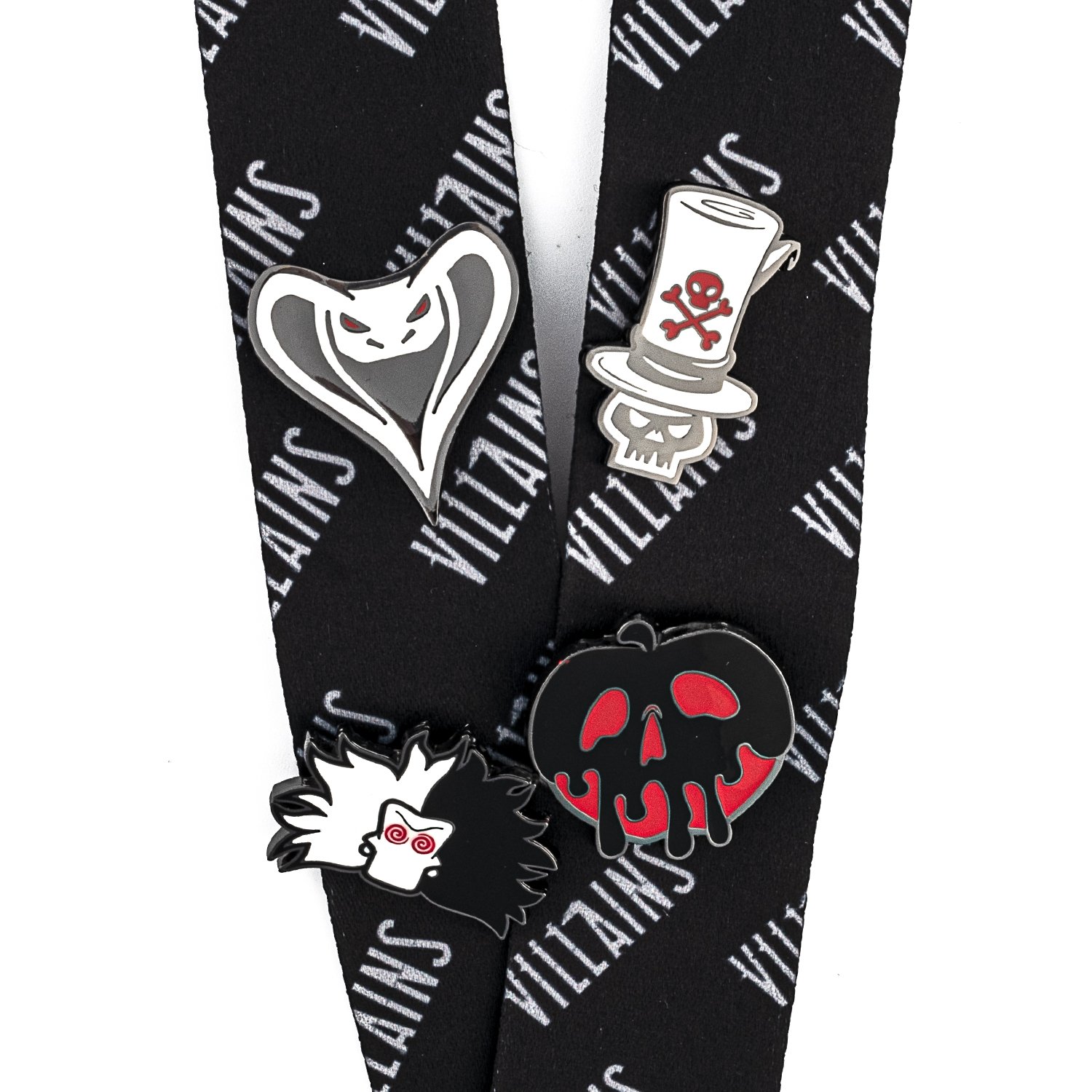 Disney Villains Lanyard with Cardholder & 4 Enamel Pins
