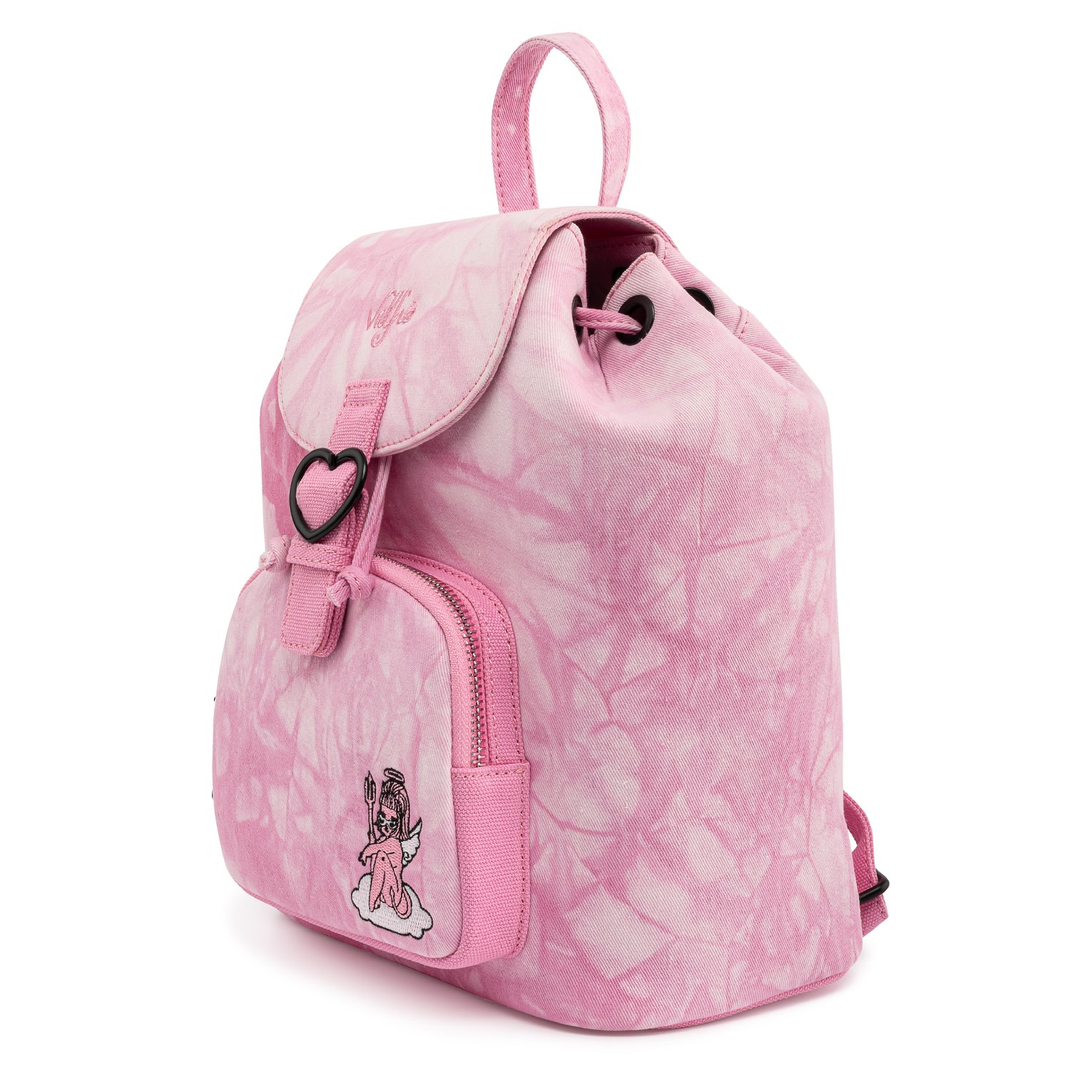 Valfré Lucy Pink Acid Wash Denim Mini Backpack