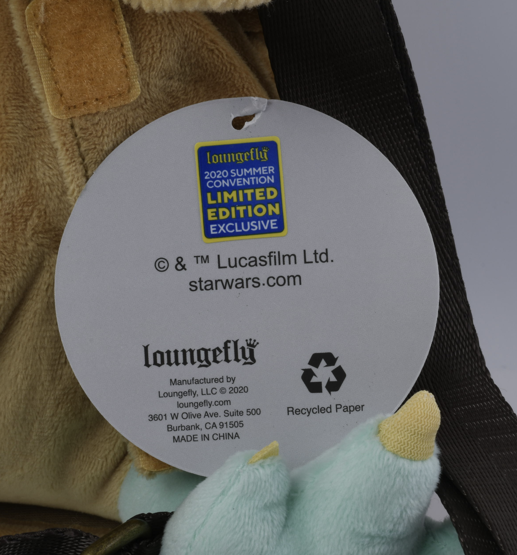 2020 Fall Virtual Con Star Wars The Mandalorian  The Child  Plush Mini Backpack