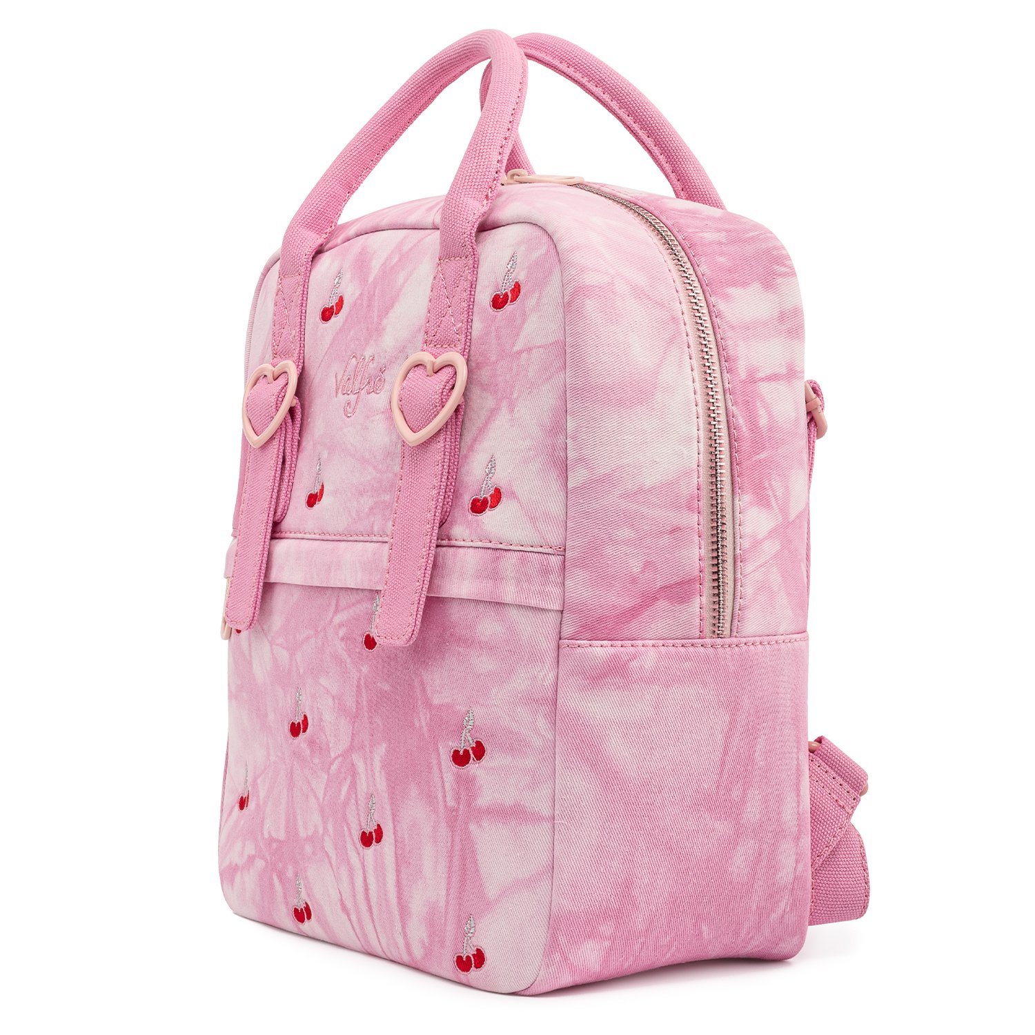 Valfré Lucy Pink Acid Wash Cherry Denim Mini Backpack