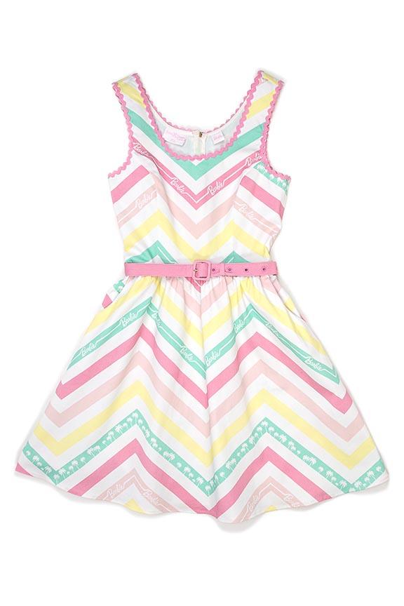 Stitch Shoppe X Barbie™ Chevron  Olivia  Tank Dress