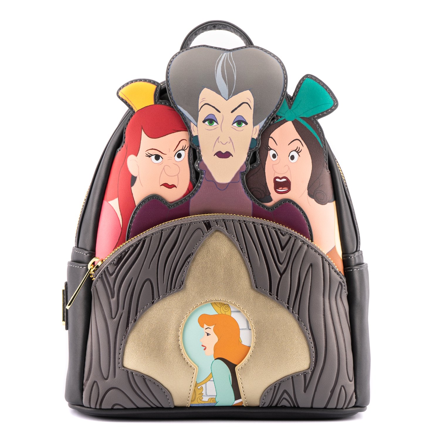 Disney Cinderella Evil Stepmother and Stepsisters Villains Scene Mini Backpack