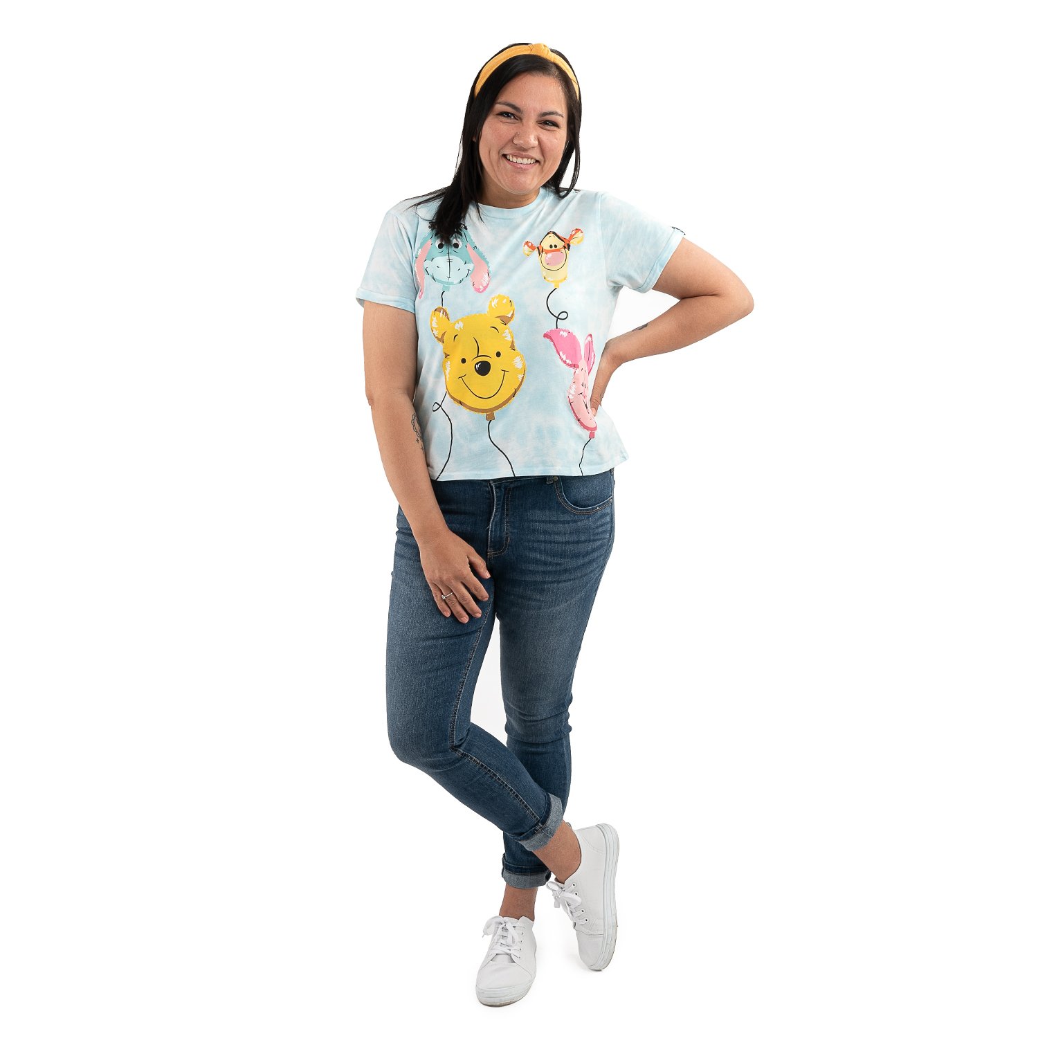 Loungefly Disney Winnie the Pooh & Friends Balloons Crop Blue Tee