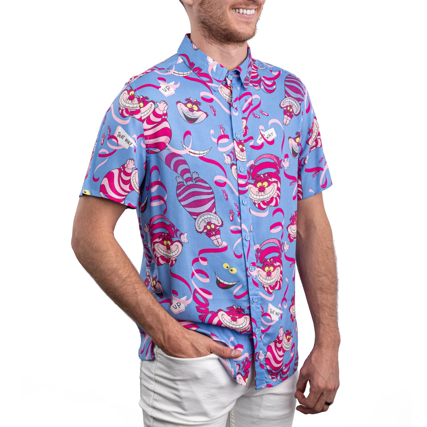 Loungefly Disney Alice in Wonderland Cheshire Cat Camp Shirt