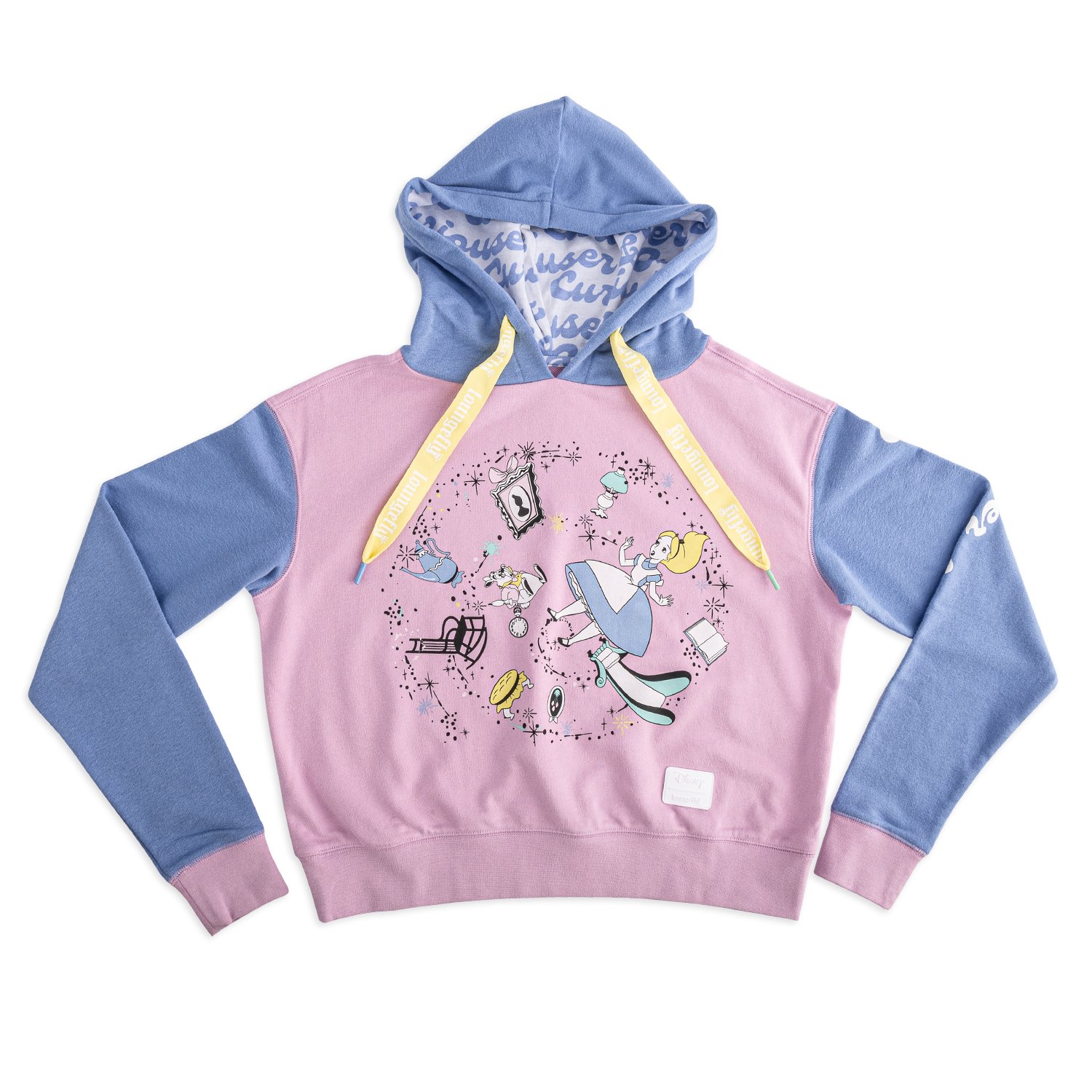 Loungefly Disney Alice in Wonderland Rabbit Hole Crop Hoodie