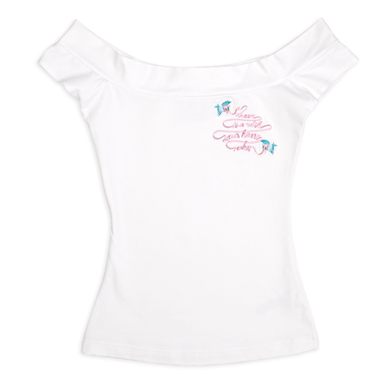 Disney Stitch Shoppe Cinderella Embroidered  Dizzy  Fashion Top