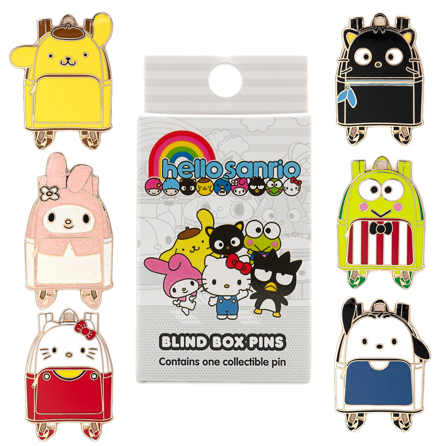 Hello Sanrio Backpack Blind Box Enamel Pin