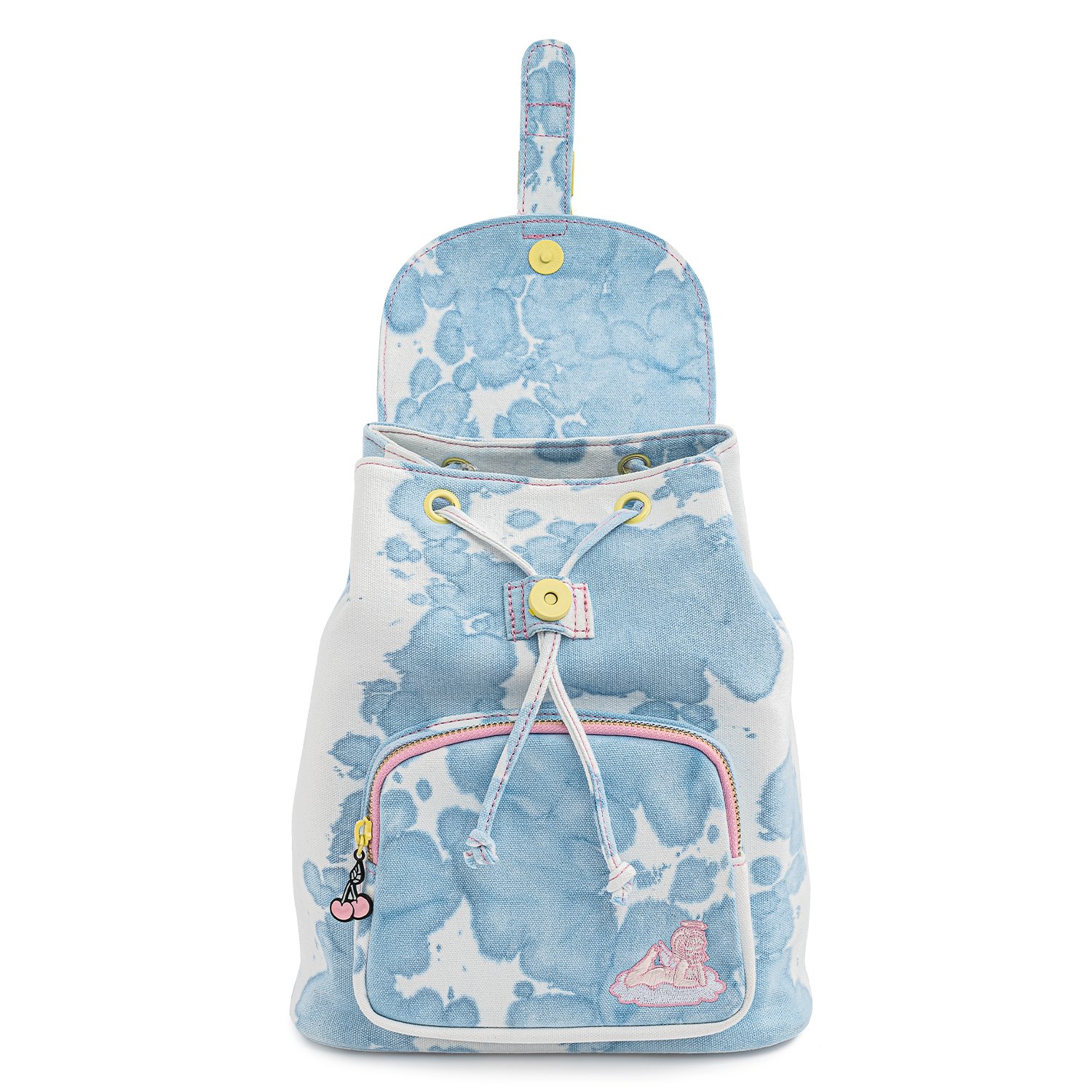 Valfré Lucy Blue Acid Wash Denim Mini Backpack