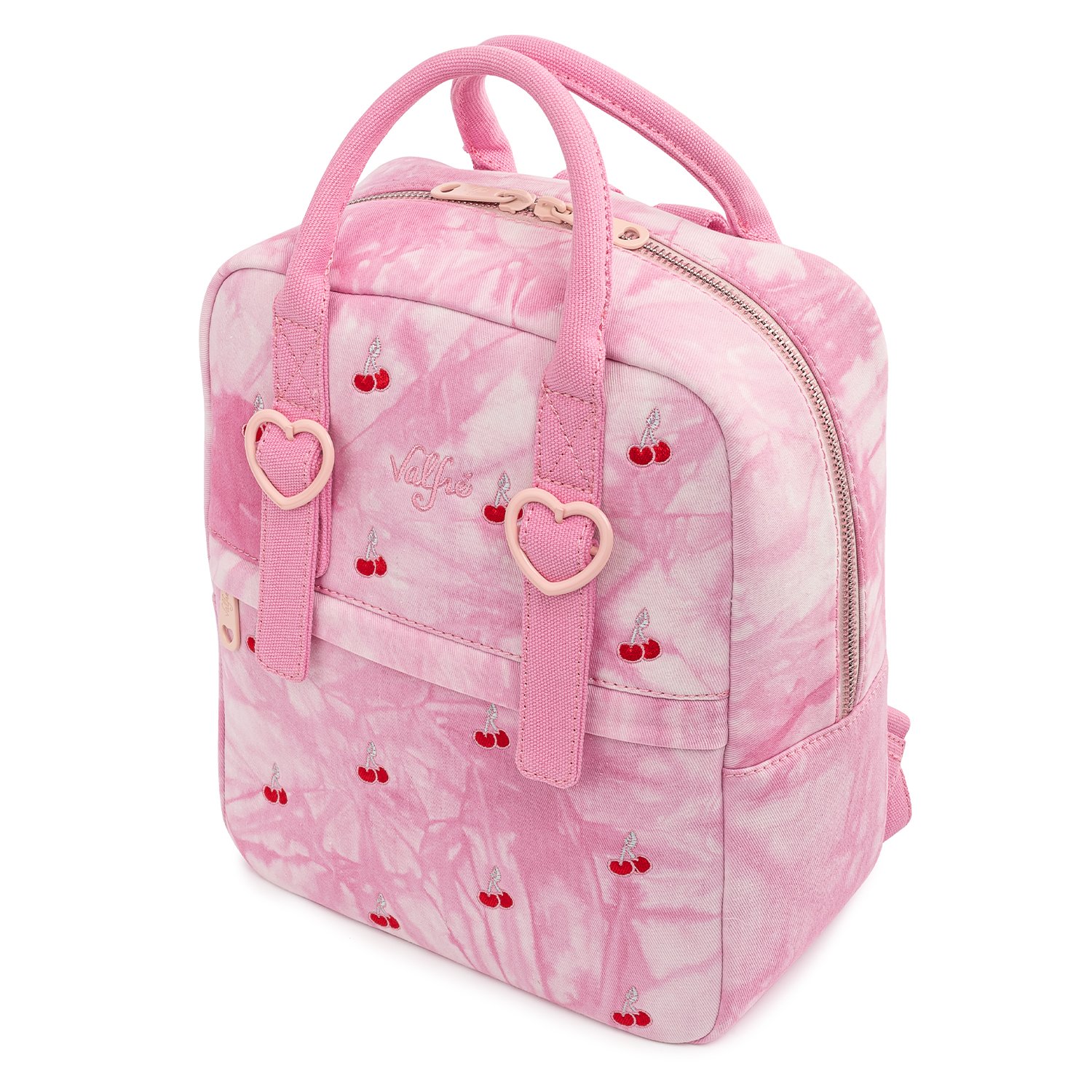 Valfré Lucy Pink Acid Wash Cherry Denim Mini Backpack
